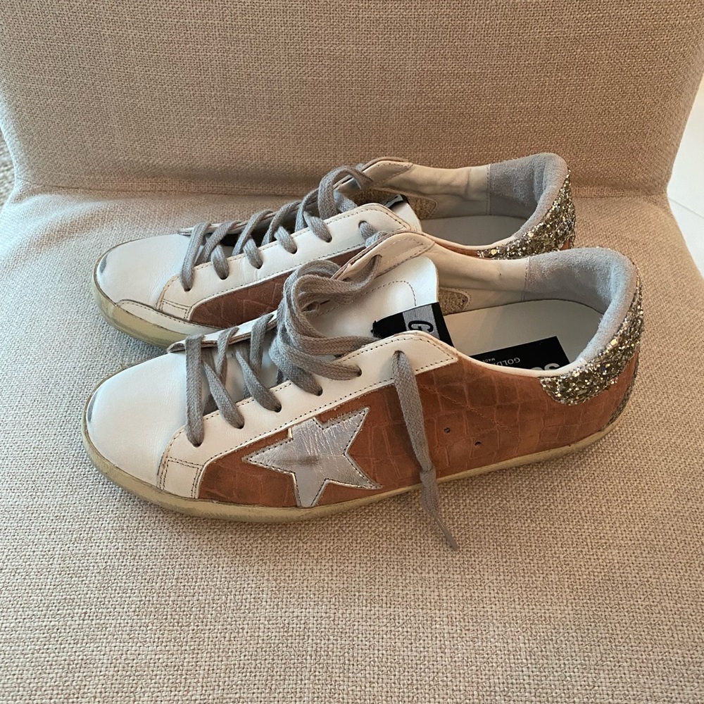 blush suede golden goose superstar sneakers